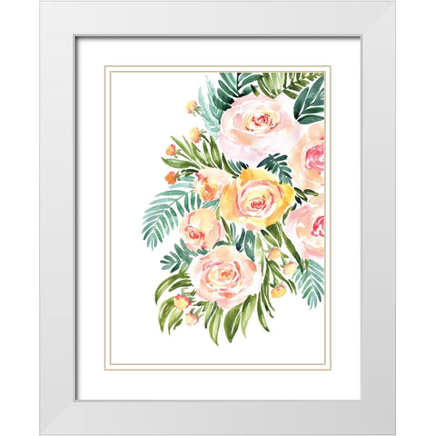 Abigail bouquet White Modern Wood Framed Art Print with Double Matting by Laiz Blursbyai, Rosana