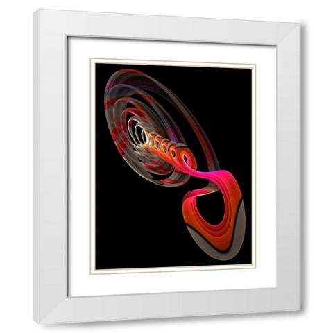 Heat Wave White Modern Wood Framed Art Print with Double Matting by Mystic Number