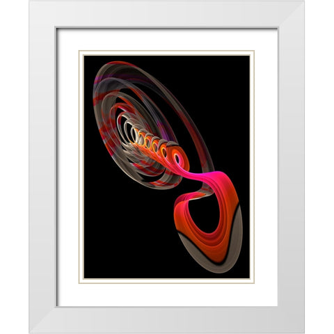 Heat Wave White Modern Wood Framed Art Print with Double Matting by Mystic Number