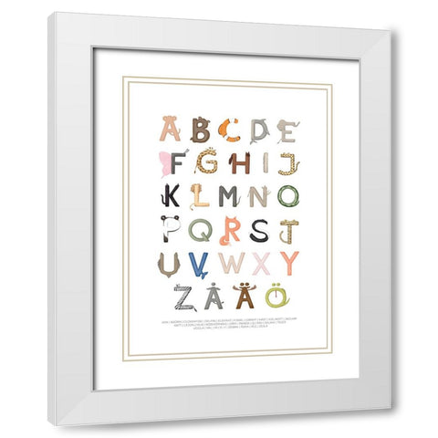 DjurbokstAcver White Modern Wood Framed Art Print with Double Matting by Eleonora, Aminah