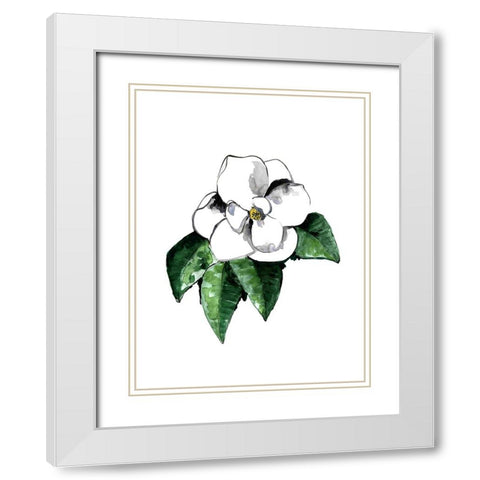 White magnolia White Modern Wood Framed Art Print with Double Matting by Laiz Blursbyai, Rosana