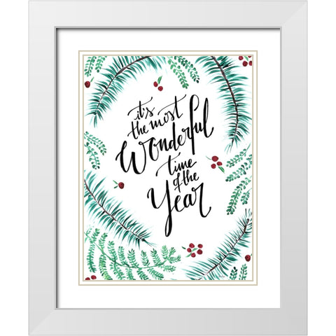 Most wonderful time of the year White Modern Wood Framed Art Print with Double Matting by Laiz Blursbyai, Rosana