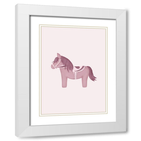 Dalaponny White Modern Wood Framed Art Print with Double Matting by Eleonora, Aminah