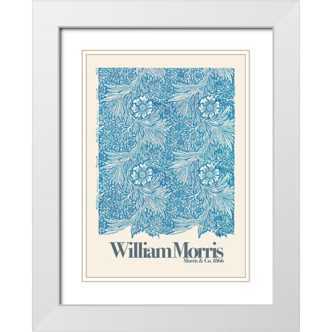 Marigold White Modern Wood Framed Art Print with Double Matting by Pictufy