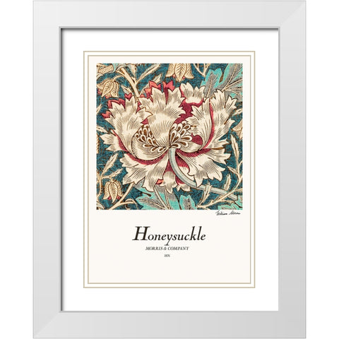 Honeysuckle White Modern Wood Framed Art Print with Double Matting by Pictufy