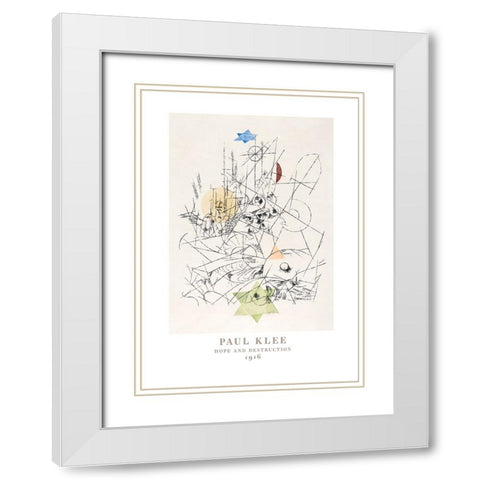 Hope and Destruction 1916 White Modern Wood Framed Art Print with Double Matting by Pictufy