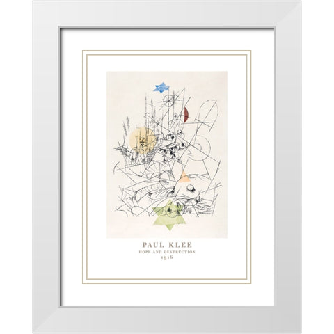 Hope and Destruction 1916 White Modern Wood Framed Art Print with Double Matting by Pictufy