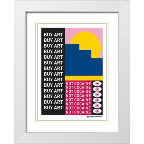 BUY ART White Modern Wood Framed Art Print with Double Matting by Ortiz, Sergio