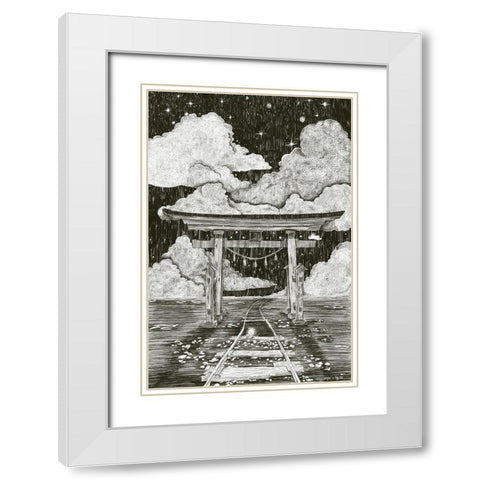 Journey UNkn_own White Modern Wood Framed Art Print with Double Matting by Joseph, Mary