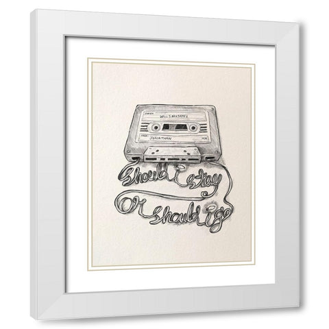 Should I stay or Should I go? White Modern Wood Framed Art Print with Double Matting by Joseph, Mary