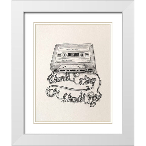 Should I stay or Should I go? White Modern Wood Framed Art Print with Double Matting by Joseph, Mary