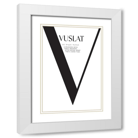 Vuslat definition - reunion with your loved ones White Modern Wood Framed Art Print with Double Matting by Laiz Blursbyai, Rosana