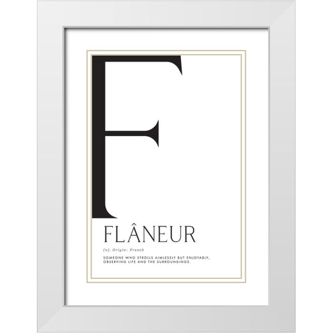 FlAcneur definition White Modern Wood Framed Art Print with Double Matting by Laiz Blursbyai, Rosana