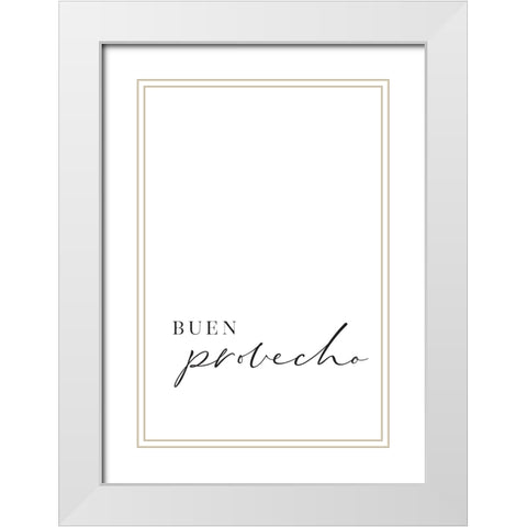 Buen provecho White Modern Wood Framed Art Print with Double Matting by Laiz Blursbyai, Rosana