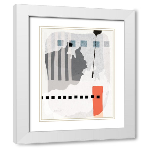 Map Theme White Modern Wood Framed Art Print with Double Matting by Demir, Aylin