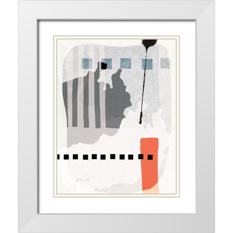 Map Theme White Modern Wood Framed Art Print with Double Matting by Demir, Aylin