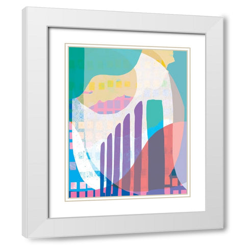 Colorful City White Modern Wood Framed Art Print with Double Matting by Demir, Aylin