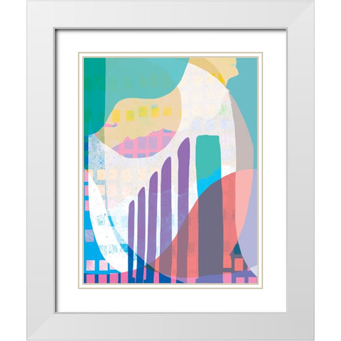 Colorful City White Modern Wood Framed Art Print with Double Matting by Demir, Aylin