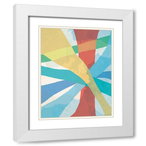 Lines White Modern Wood Framed Art Print with Double Matting by Demir, Aylin