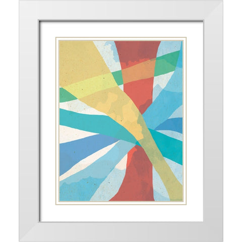 Lines White Modern Wood Framed Art Print with Double Matting by Demir, Aylin