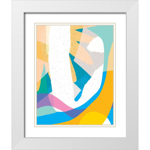 Color Burst White Modern Wood Framed Art Print with Double Matting by Demir, Aylin