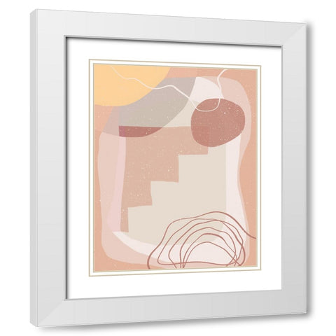Stairway to Heaven White Modern Wood Framed Art Print with Double Matting by Demir, Aylin