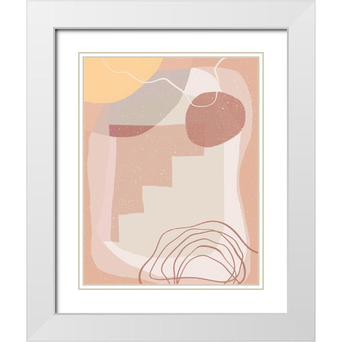 Stairway to Heaven White Modern Wood Framed Art Print with Double Matting by Demir, Aylin