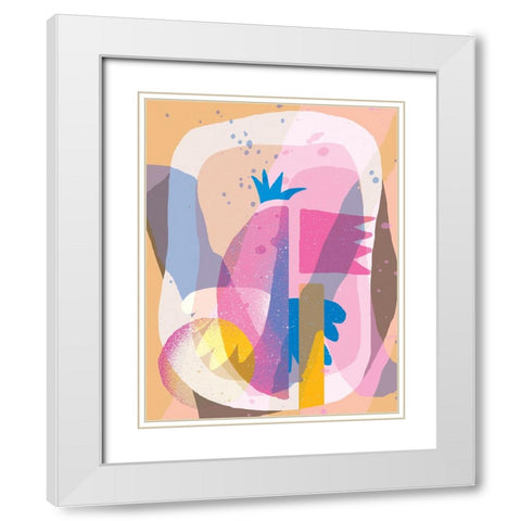Birds Eye White Modern Wood Framed Art Print with Double Matting by Demir, Aylin