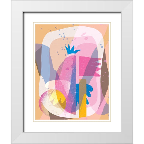 Birds Eye White Modern Wood Framed Art Print with Double Matting by Demir, Aylin