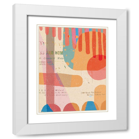 Hot off the Press White Modern Wood Framed Art Print with Double Matting by Demir, Aylin