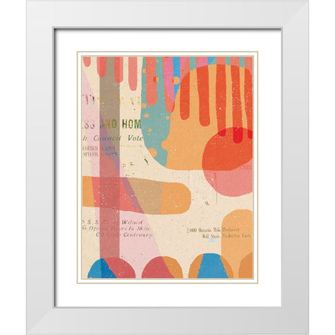 Hot off the Press White Modern Wood Framed Art Print with Double Matting by Demir, Aylin