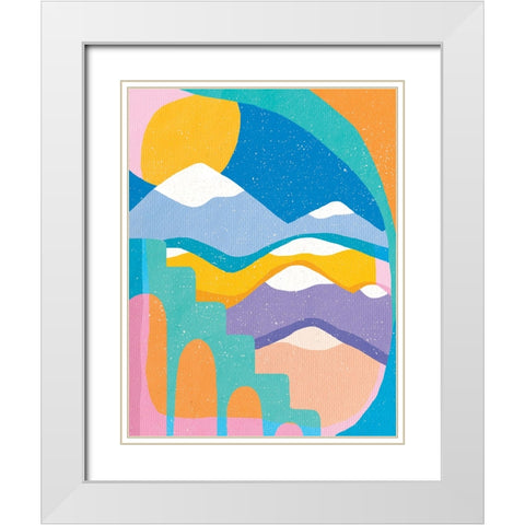 The Hike White Modern Wood Framed Art Print with Double Matting by Demir, Aylin