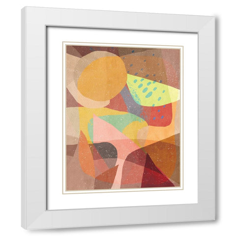Pastel Shapes a Watermelon White Modern Wood Framed Art Print with Double Matting by Demir, Aylin