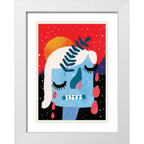 Broken Horizon White Modern Wood Framed Art Print with Double Matting by Demir, Aylin