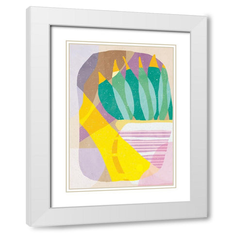 Plant in the Sun White Modern Wood Framed Art Print with Double Matting by Demir, Aylin