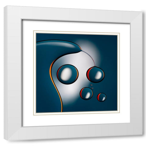 Oil and Water LD54C White Modern Wood Framed Art Print with Double Matting by Parratt, Martin