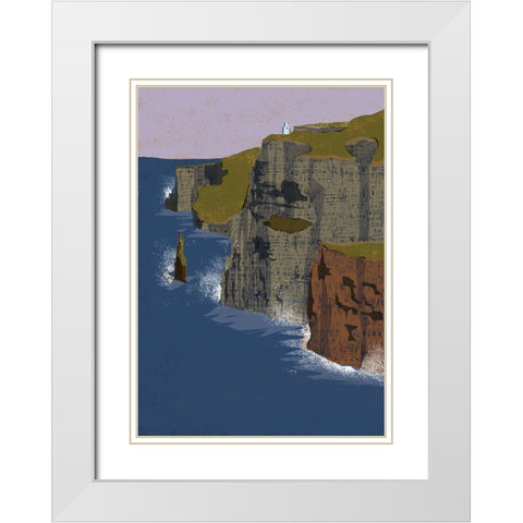 Cliffs of Moher-Ireland-Art Print-County Clare White Modern Wood Framed Art Print with Double Matting by Trudgett, Charlotte