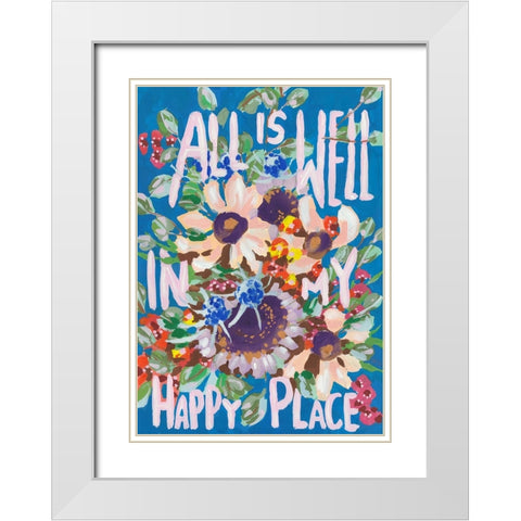 All Is Well White Modern Wood Framed Art Print with Double Matting by Zwara, Ania
