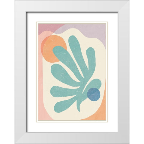 Sun a Moon White Modern Wood Framed Art Print with Double Matting by Demir, Aylin