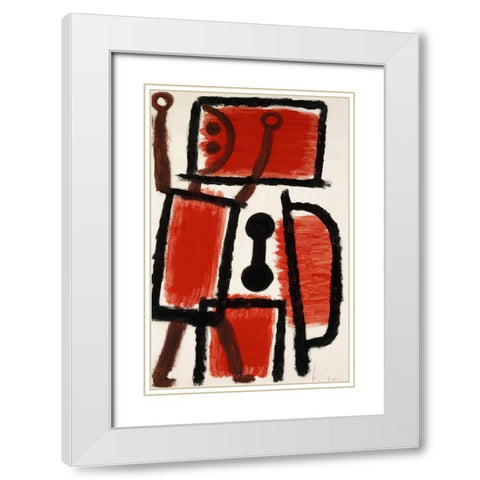 Locksmith 1940 White Modern Wood Framed Art Print with Double Matting by Pictufy