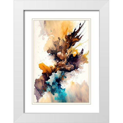 Autumn Hues White Modern Wood Framed Art Print with Double Matting by Mauro