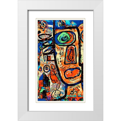 Blick vint White Modern Wood Framed Art Print with Double Matting by Baco, Velibor