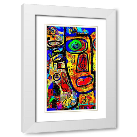 Blick White Modern Wood Framed Art Print with Double Matting by Baco, Velibor