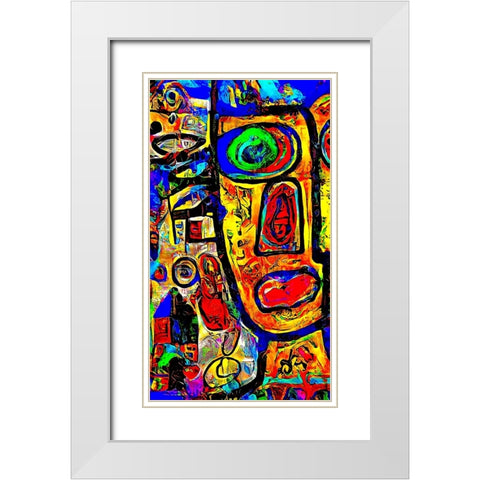 Blick White Modern Wood Framed Art Print with Double Matting by Baco, Velibor