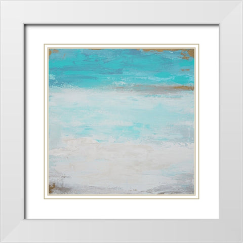 Smooth Sea 2 White Modern Wood Framed Art Print with Double Matting by Wattre, Francoise