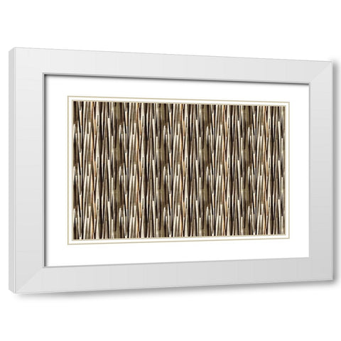 Earthy Pattern White Modern Wood Framed Art Print with Double Matting by Treechild