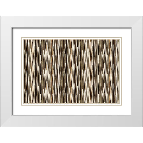 Earthy Pattern White Modern Wood Framed Art Print with Double Matting by Treechild