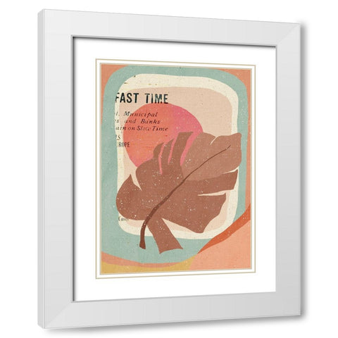 Fall Begins White Modern Wood Framed Art Print with Double Matting by Demir, Aylin