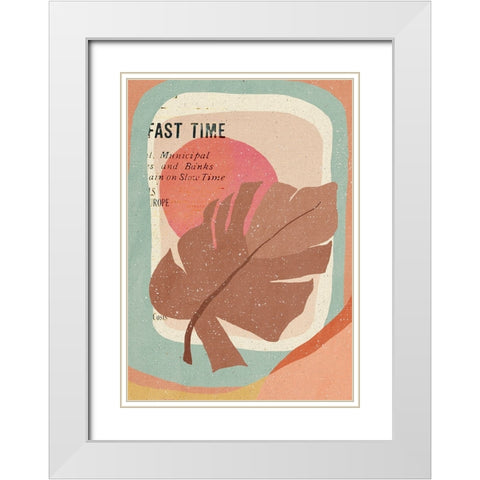 Fall Begins White Modern Wood Framed Art Print with Double Matting by Demir, Aylin