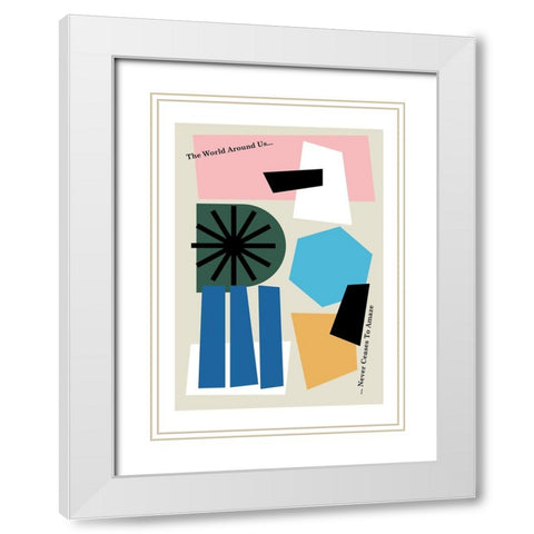 The World Around Us Grey White Modern Wood Framed Art Print with Double Matting by Collett, Frances